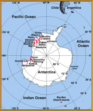 Antarctic volcanoes