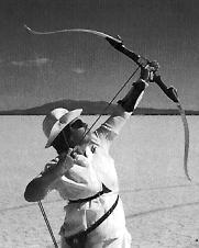 Livvy Stewart shooting in the Target bow class, Nevada 1997